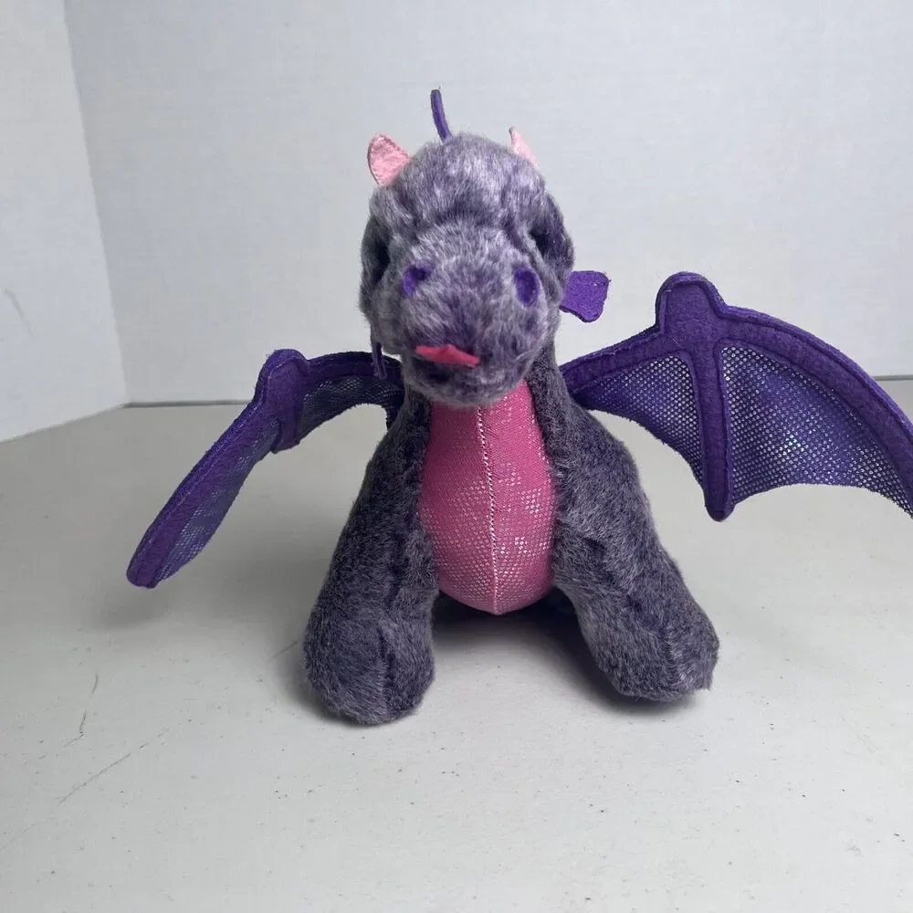 Russ Berrie Purple Pink Dragon Plush Stuffed Animal 7